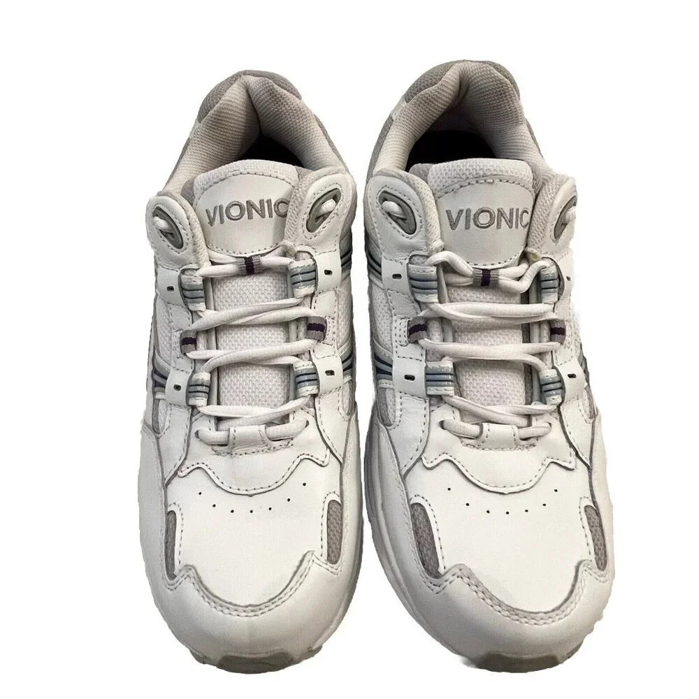 Vionic Women’s Walker Sneakers Size 11 Wide Athletic Orthotic White Purple - Picture 3 of 9